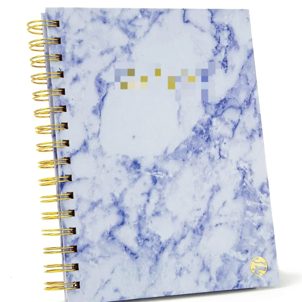 Camoleaf Marble Blue Purple Spiral bound Hardcover Undated Planner